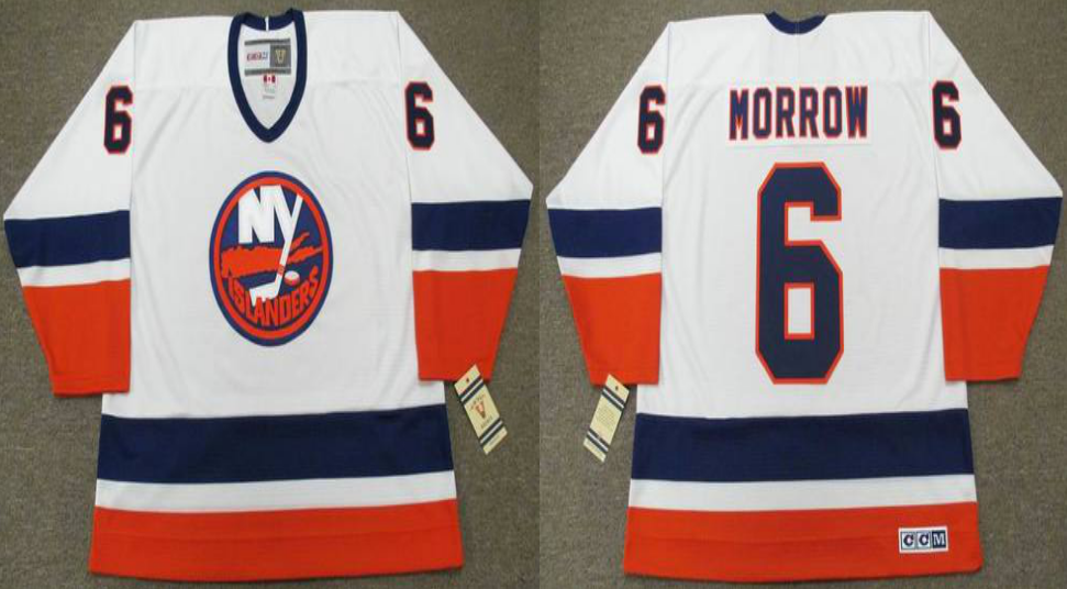 2019 Men New York Islanders #6 Morrow white CCM NHL jersey->new york islanders->NHL Jersey